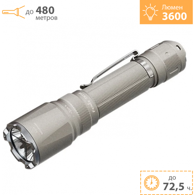 Фонарь тактический FENIX TK21R светло-серый хаки + Подарок TK21RCm