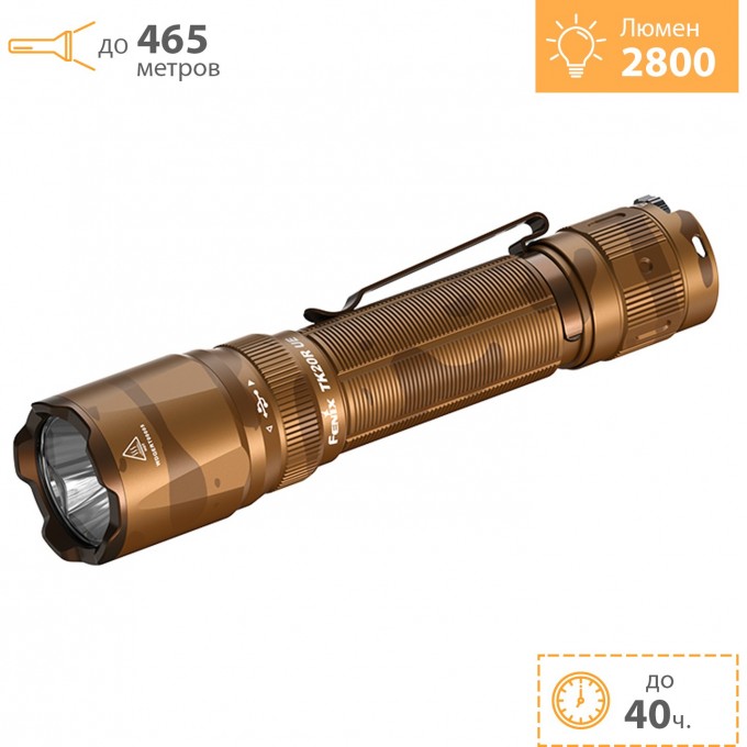 Тактический фонарь FENIX TK20R UE Desert Camo + Подарок TK20RUEdy